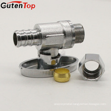 GutenTop 1/2-in x 3/8-in dia Brass PEX Straight Stop Valve Crimp Fitting